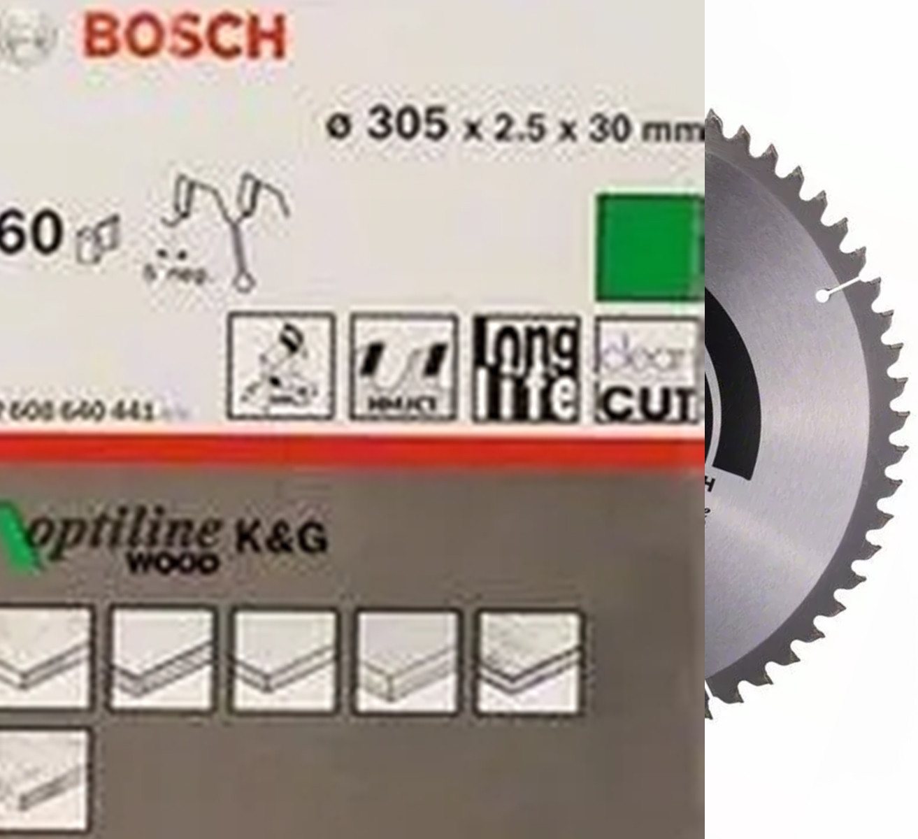 Bosch Professional Kreissägeblatt Bosc Kreissägeblatt 305 mm x2,5 x 30 mm x 60 Z Optiline Holz Bosch Professional Kreissägeblatt Bosc Kreissägeblatt 305 mm x2,5 x 30 mm x 60 Z Optiline Holz von Bosch Professional