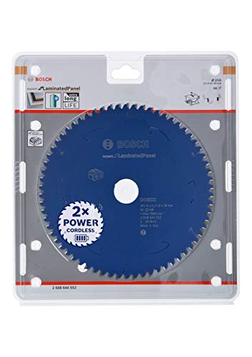 Bosch Accessories 1x Kreissägeblatt Expert for Laminated Panel (Spanplatten, Sägeblatt Ø 216 x 30 x 2,1 mm, 66 Zähne, Zubehör Akku Kreissäge) von Bosch Accessories