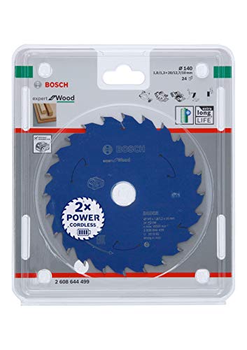 Bosch Accessories 1x Kreissägeblatt Expert for Wood (Holz, Sägeblatt Ø 140 x 20 x 1,8 mm, 24 Zähne, Zubehör Akku Kreissäge) von Bosch Accessories