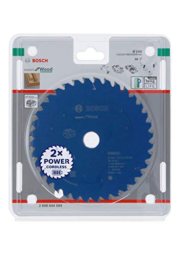 Bosch Accessories 1x Kreissägeblatt Expert for Wood (Holz, Sägeblatt Ø 160 x 20 x 1,5 mm, 36 Zähne, Zubehör Akku Kreissäge) von Bosch Accessories