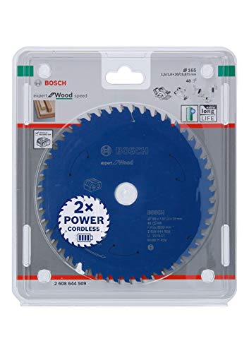 Bosch Accessories 1x Kreissägeblatt Expert for Wood (Holz, Sägeblatt Ø 165 x 20 x 1,5 mm, 48 Zähne, Zubehör Akku Kreissäge) von Bosch Accessories