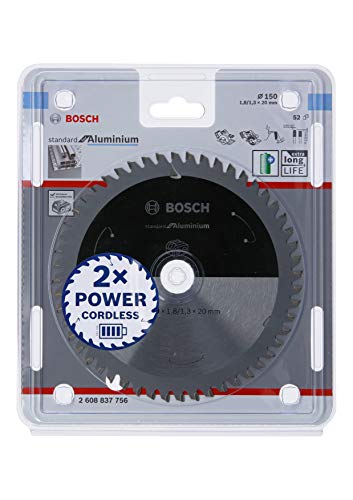 Bosch 1x PRO Aluminium Kreissägeblatt für Akku-Handkreissägen (für Aluminium, Nichteisenmetalle, Ø mm, Professional Zubehör Handkreissäge) von Bosch