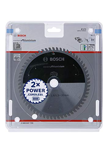 Bosch 1x PRO Aluminium Kreissägeblatt für Akku-Handkreissägen (für Aluminium, Nichteisenmetalle, Ø mm, Professional Zubehör Handkreissäge) von Bosch