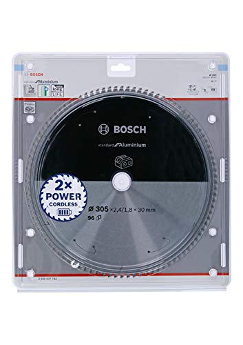 Bosch Professional 1x Kreissägeblatt Standard for Aluminium (Aluminium, Sägeblatt Ø 305 x 30 x 2,4 mm, 96 Zähne, Zubehör Akku Kreissäge) von Bosch Professional