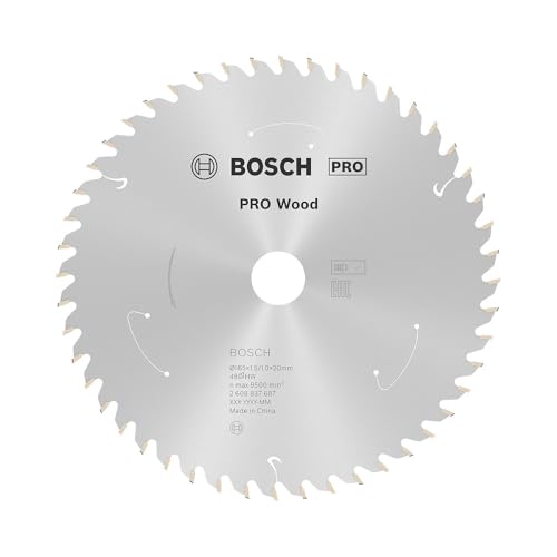 Bosch 1x PRO Wood Kreissägeblatt für Akku-Handkreissägen (für Weichholz, Hartholz, Ø mm, Professional Zubehör Handkreissäge) von Bosch