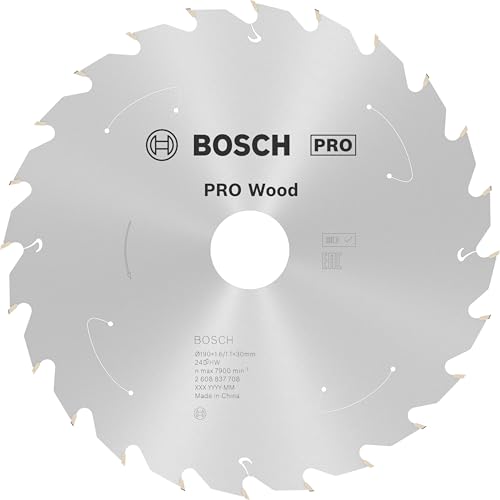 Bosch Accessories 1x Kreissägeblatt Standard for Wood (Holz, Sägeblatt Ø 190 x 30 x 1,6 mm, 24 Zähne, Zubehör Akku Kreissäge) von Bosch Accessories