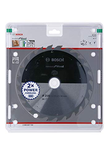 Bosch 1x PRO Wood Kreissägeblatt für Akku-Kapp‑ und Gehrungssägen (für Weichholz, Hartholz, Ø mm, Professional Zubehör Kapp- und Gehrungskreissäge) von Bosch