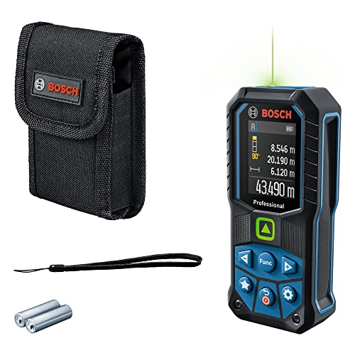 Bosch Professional Laser-Entfernungsmesser GLM 50-23 G (grüner Laser, Neigungssensor, Reichweite: bis zu 50 m, robust, IP65, ± 1,5 mm*, 2X AA-Batterie, Schlaufe, Tasche) von Bosch Professional
