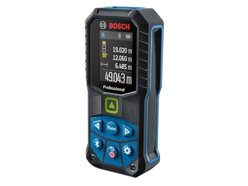 Bosch Professional Laser-Entfernungsmesser GLM 50-27 CG (grüner Laser, Reichweite: bis 50 m 3,7 V Lithium-Ionen-Akku, USB-Kabel, robust, IP65, Bluetooth-Datenübertragung, Schlaufe, Tasche) von Bosch Professional