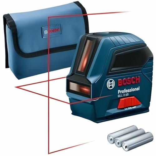 Bosch Professional Linienlaser GLL 2-10 (roter Laser, Arbeitsbereich: bis 10 m, 3x AA-Batterie, Tasche) von Bosch Professional