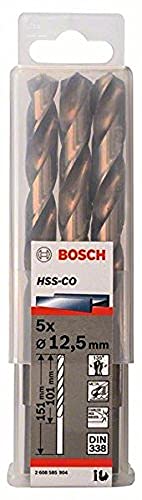 Bosch Professional Metallbohrer HSS-Cobalt (5 Stück, Ø 12,5 mm) von Bosch Accessories