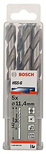 Bosch Professional Metallbohrer HSS-G geschliffen (5 Stück, Ø 11,4 mm) von Bosch Accessories