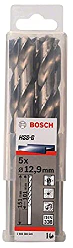 Bosch Professional Metallbohrer HSS-G geschliffen (5 Stück, Ø 12,9 mm) von Bosch Accessories