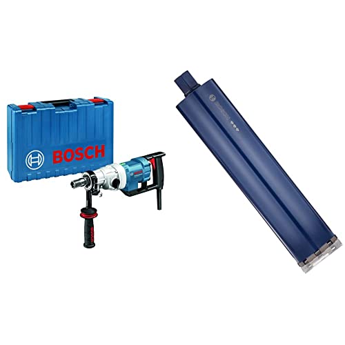 Bosch Professional Nass-Diamantbohrmaschine GDB 180 WE (5,2 kg, 180 mm Bohrbereich, Adapter Staubabsaugung, Kugelhahn, im Koffer) + Diamantnassbohrkronen (für Beton, Ø: 112 mm, Zubehör) von Bosch Professional