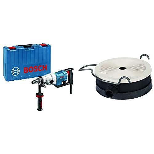 Bosch Professional Nass-Diamantbohrmaschine GDB 180 WE (5,2 kg, 180 mm Bohrbereich, Adapter Staubabsaugung, Kugelhahn, im Koffer) + Wasserfangring für Bohrständer max. Bohrkronendurchmesser 132 mm von Bosch Professional