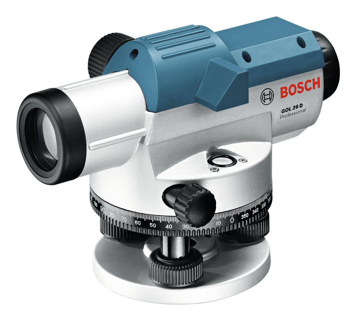 Bosch Professional Nivelliergerät GOL 26 D, Optisches mit Baustativ BT160 & Messstab GR 500 - im Handwerkerkoffer von Bosch Professional