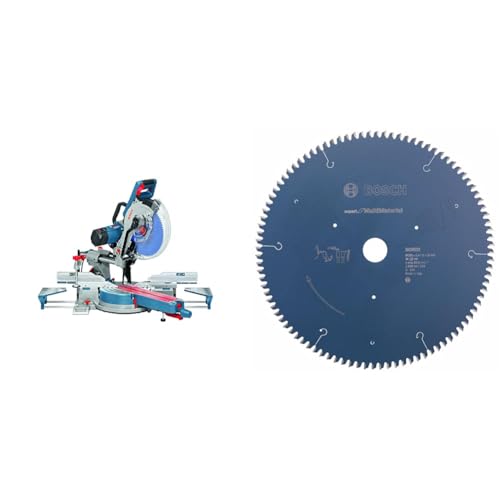 Bosch Professional Paneelsäge GCM 12 SDE (Sägeblattdurchmesser: 305 mm, inkl. 1x Kreissägeblatt, im Karton) + Kreissägeblatt Expert for Multi Material (305 x 30 x 2,4 mm, 96 Zähne, Zubehör Kreissäge) von Bosch Professional