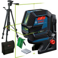Bosch Professional Punkt- und Linienlaser "GCL 2-50 G Professional Baustativ-Set", (Set), Staub- und Spritzwasserschutz IP64, für Laser-Empfänger LR 7 von Bosch Professional