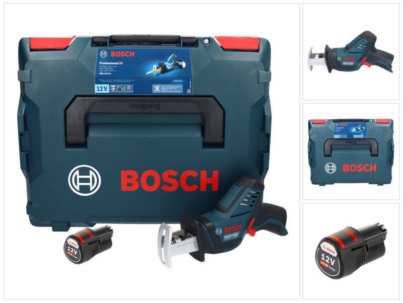 Bosch Professional Reciprosäge GSA 12V-14 Professional Akku Säbelsäge 12 V + 1x Akku 3,0 Ah + L-Boxx von Bosch Professional