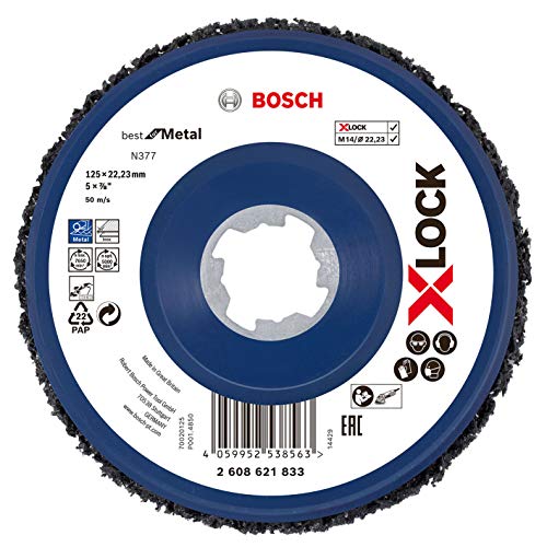 Bosch Accessories Reinigungsscheibe X-LOCK Cleaning Disc N377 (Metall und Edelstahl, Ø 125 mm, Zubehör Winkelschleifer) von Bosch Professional