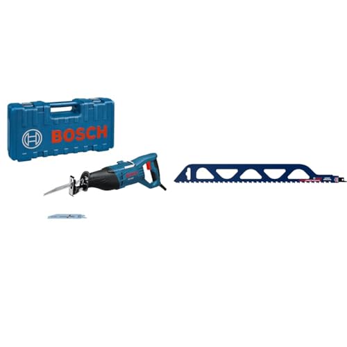 Bosch Professional Säbelsäge GSA 1100 E (inkl. Säbelsägeblätter 1x S 2345 X für Holz, 1x S 123 XF für Metall) + 1x Expert ‘Hollow Brick’ S 2243 HM Säbelsägeblatt (für Planziegel, 455 mm) von Bosch Professional