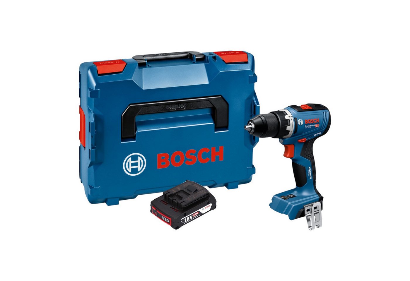 Bosch Professional Säulenbohrmaschine GSR 18V-65 Professional 18 V + 1x Akku 2,0Ah + L-Boxx - ohne Ladegerät von Bosch Professional