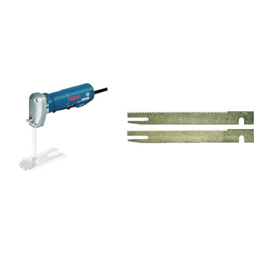 Bosch Professional Schaumstoffsäge GSG 300 (Schnitttiefe in Schaumstoff: 300 mm, 350 Watt, inkl. Fußplatte, Schaber, im Karton) + Zubehör 2607018013 2tlg. Sägeblatt-Set von Bosch Professional