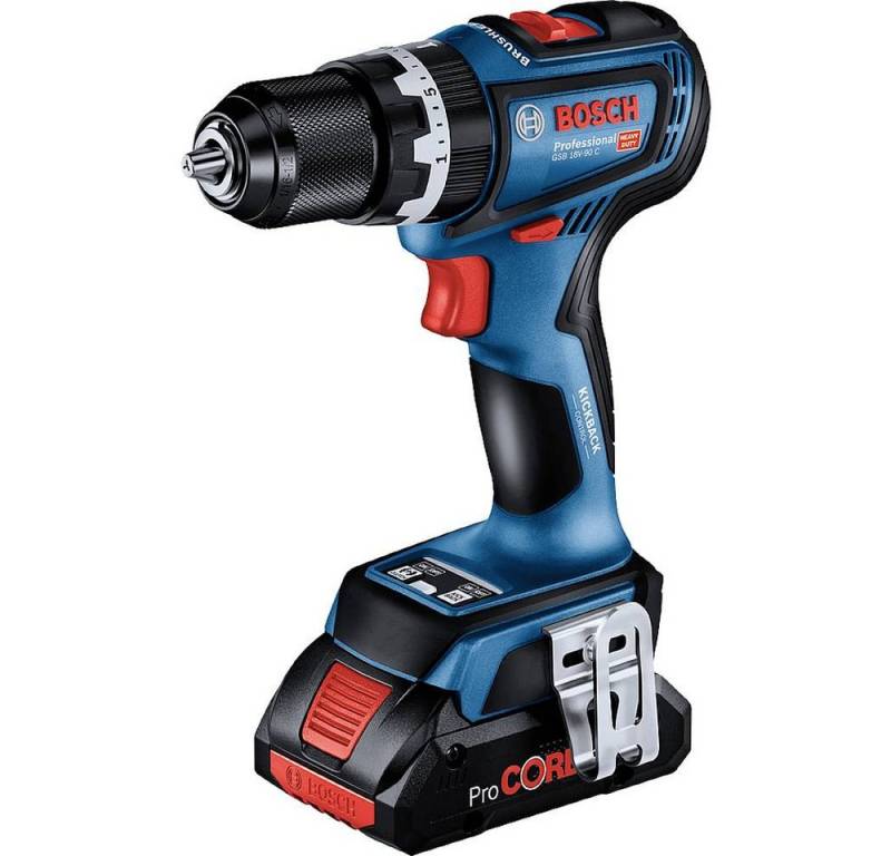 Bosch Professional Schlagbohrmaschine Bosch Akku-Schlagbohrschrauber GSB 18V-90 C von Bosch Professional