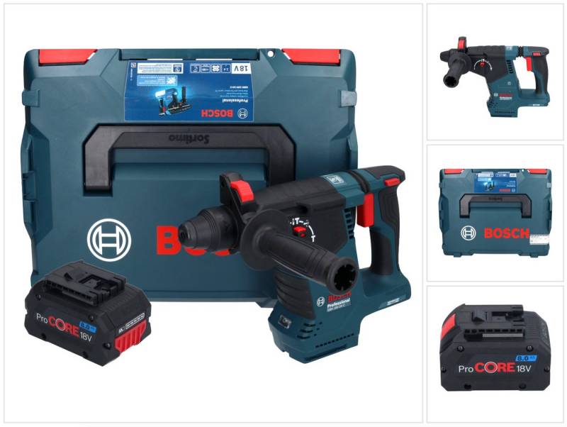 Bosch Professional Schlagbohrmaschine GBH 18V-24 C Professional Akku Bohrhammer 18 V 2,4 J Brushless SDS pl von Bosch Professional