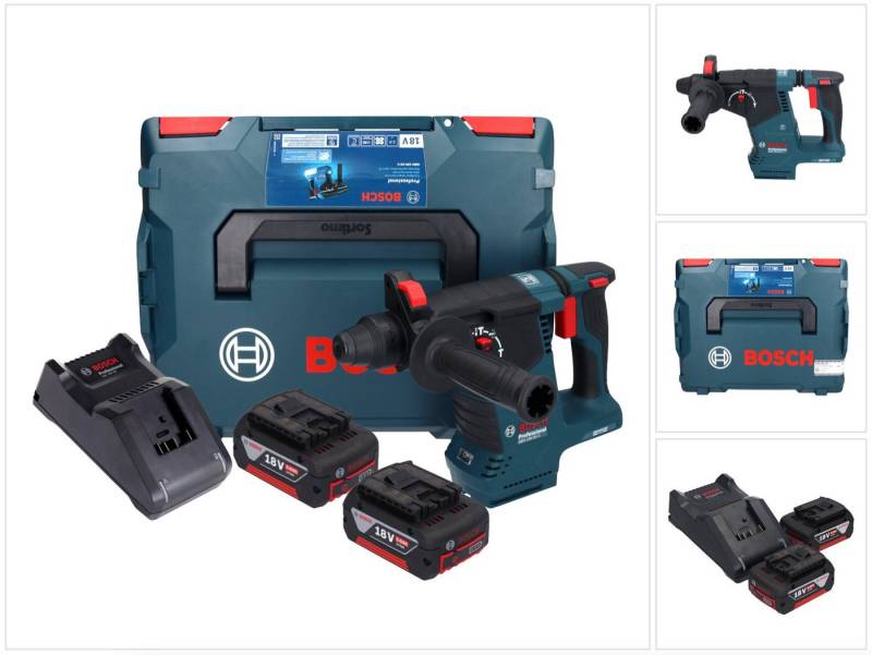 Bosch Professional Schlagbohrmaschine GBH 18V-24 C Professional Akku Bohrhammer 18 V 2,4 J Brushless SDS pl von Bosch Professional