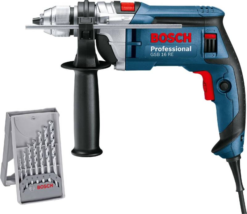 Bosch Professional Schlagbohrmaschine GSB 16 RE 750 W inkl. Bohrer-Set von Bosch Professional