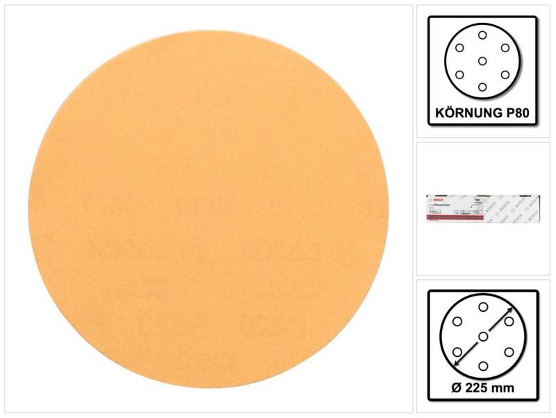 Bosch Professional Schleifscheibe Best for Wood and Painting C470 Schleifscheiben Set 225 mm P 80 25 St Bosch Professional Schleifscheibe Best for Wood and Painting C470 Schleifscheiben Set 225 mm P 80 25 St von Bosch Professional
