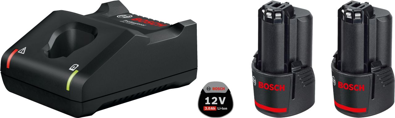 Bosch Professional Starter-Set GAL 12 V-40 + 2 x GBA 12 V 3.0Ah im Karton von Bosch Professional