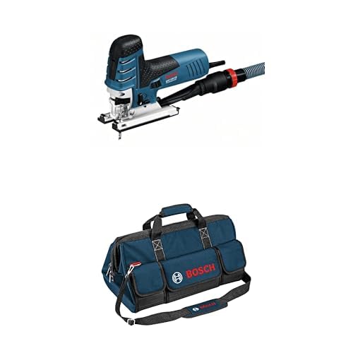 Bosch Professional Stichsäge GST 150 CE (Leistung 780 Watt, Schnitttiefe Holz max: 150mm, inkl. Handwerkoffer) + Bosch Professional Handwerkzeugtasche Größe L von Bosch Professional