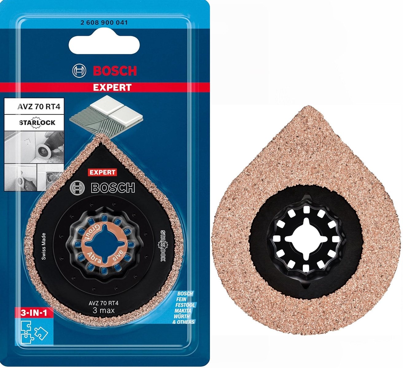 Bosch Professional Tauchsägeblatt Bosch EXPERT 3 max AVZ 70 RT4 Segmentsägeblat 70 mm für Fugen, Mörtel Bosch Professional Tauchsägeblatt Bosch EXPERT 3 max AVZ 70 RT4 Segmentsägeblat 70 mm für Fugen, Mörtel von Bosch Professional