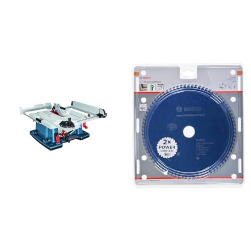 Bosch Professional Tischkreissäge GTS 10 XC (2000 Watt, Sägeblatt-Ø: 254 mm, Sägeblattbohr-Ø: 30 mm) + Kreissägeblatt Expert for Laminated Panel (Spanplatten, 254 x 30 x 2,6 mm, 78 Zähne, Zubehör) von Bosch Professional