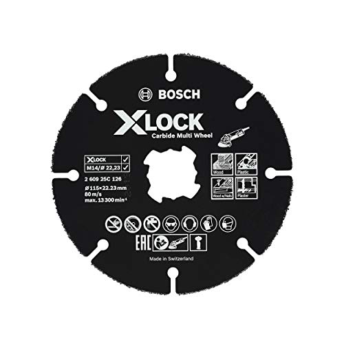 Bosch Accessories Trennscheibe Carbide Multi Wheel (für Holz, Kunststoff, Trockenbauwände, Kupferrohr, X-LOCK, Ø 115 mm, Bohrung Ø 22,23 mm, Zubehör Winkelschleifer) von Bosch Accessories