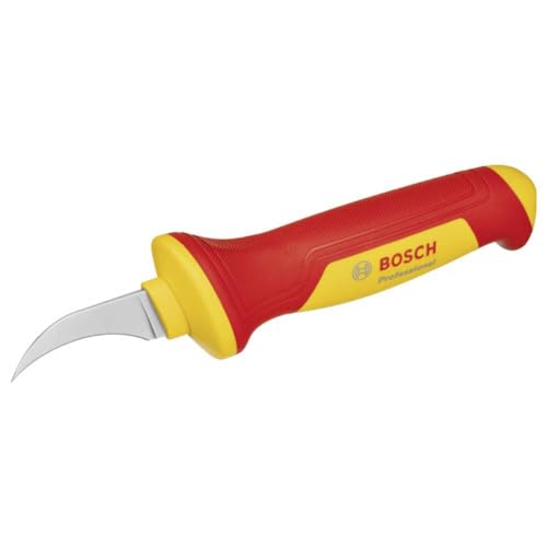Bosch Professional VDE-Abmantelungsmesser (mit sichelförmiger Hakenklinge, Klinge aus S2-Stahl) von Bosch Professional