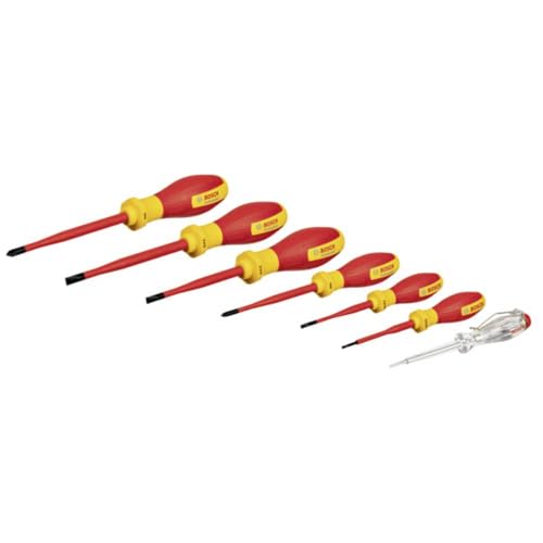 Bosch Professional VDE-Schraubendreher-Set SL/PH (mit einpoligem Phasenprüfer – 7-teilig) von Bosch Professional