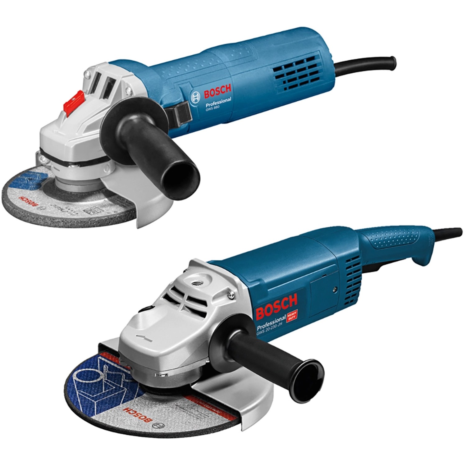 Bosch Professional Winkelschleifer GWS 20-230 J + GWS 880 im Karton von Bosch Professional