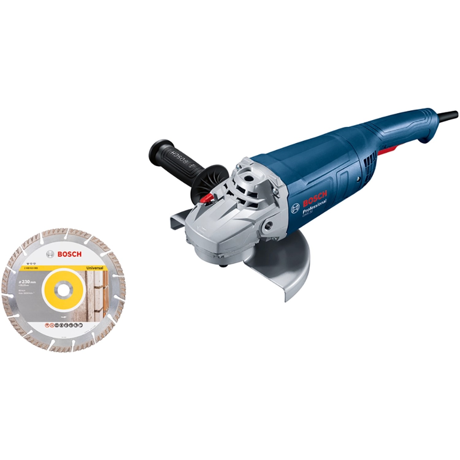 Bosch Professional Winkelschleifer GWS 20-230 P 2.000 W mit Diamantscheibe von Bosch Professional