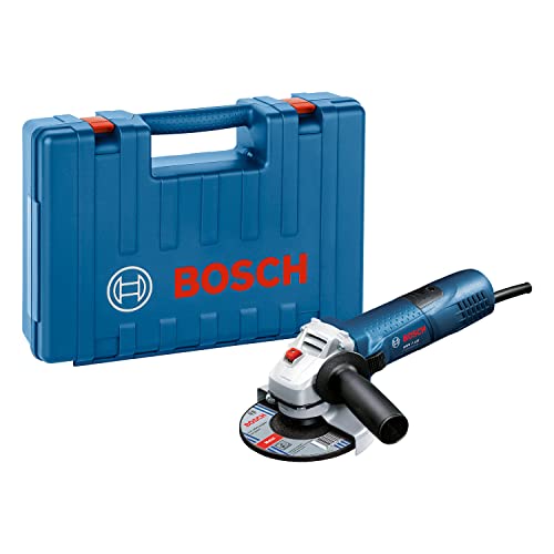 Bosch Professional Winkelschleifer GWS 7-115 (Scheiben-Ø 115mm, 720 Watt, mit Wiederanlaufschutz, Zusatzhandgriff, Aufnahmeflansch, Schutzhaube, Spannmutter & Zweilochschlüssel, im Handwerkerkoffer), 0601388107 von Bosch Professional