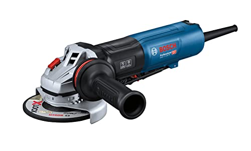 Bosch Professional Winkelschleifer GWS 17-125 PS (PROtection-Schalter, Staubfilter, Vibration Control-Zusatzhandgriff, Schutzhaube, Trennschutzhaube) von Bosch Professional