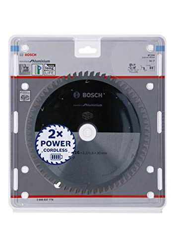 Bosch Professional 1x Kreissägeblatt Standard for Aluminium (Aluminium, Sägeblatt Ø 216 x 30 x 2,2 mm, 64 Zähne, Zubehör Akku Kreissäge) von Bosch Professional