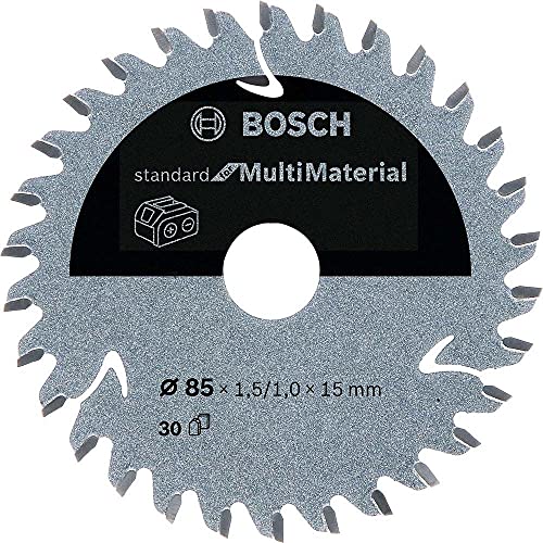 Bosch Accessories 1x Kreissägeblatt Standard for Multi Material (für Multimaterial, Sägeblatt Ø 85 x 15 x 1,5 mm, 30 Zähne, Zubehör Akku Kreissäge) von Bosch Professional