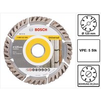 Bosch Standard for Universal Diamanttrennscheibe 125 x 22,23 mm 5 Stk. ( 5x 2608615059 ) für Beton, Stahl-Beton, Back-, Kalk- und Sand-Stein von Bosch Professional