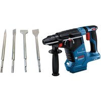 Bosch gbh 18V-24 c Professional Akku Bohrhammer 18 v 2,4 j Brushless sds plus + 4 tlg. Meißel Set - ohne Akku, ohne Ladegerät von Bosch Professional