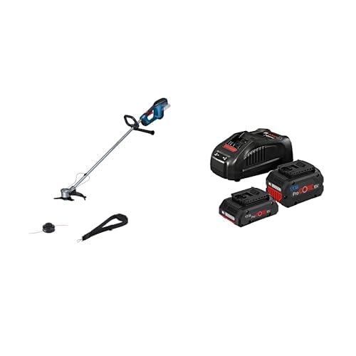 Bundle of Bosch Professional 18V System Akku-Freischneider GFR 18V-23 + Akku Starter-Set: 1x ProCORE18V 4.0Ah Akku + 1x ProCORE18V 5.5Ah Akku + Ladegerät GAL 1880 CV von Bosch Professional