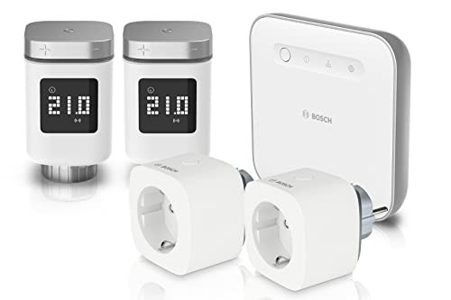 2 Bosch Smart Home Heizkörperthermostat II + 2 Bosch Smart Home WLAN Steckdose + Controller II von Bosch Smart Home