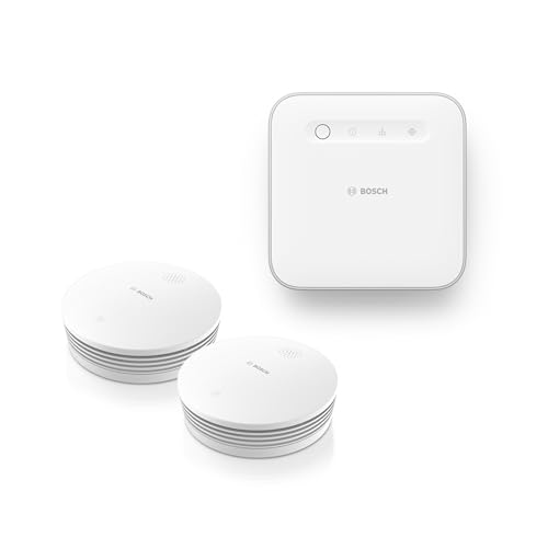 Bosch Smart Home Brandschutz Starter-Set, 1x Controller II, 2x Rauchwarnmelder II von Bosch Smart Home